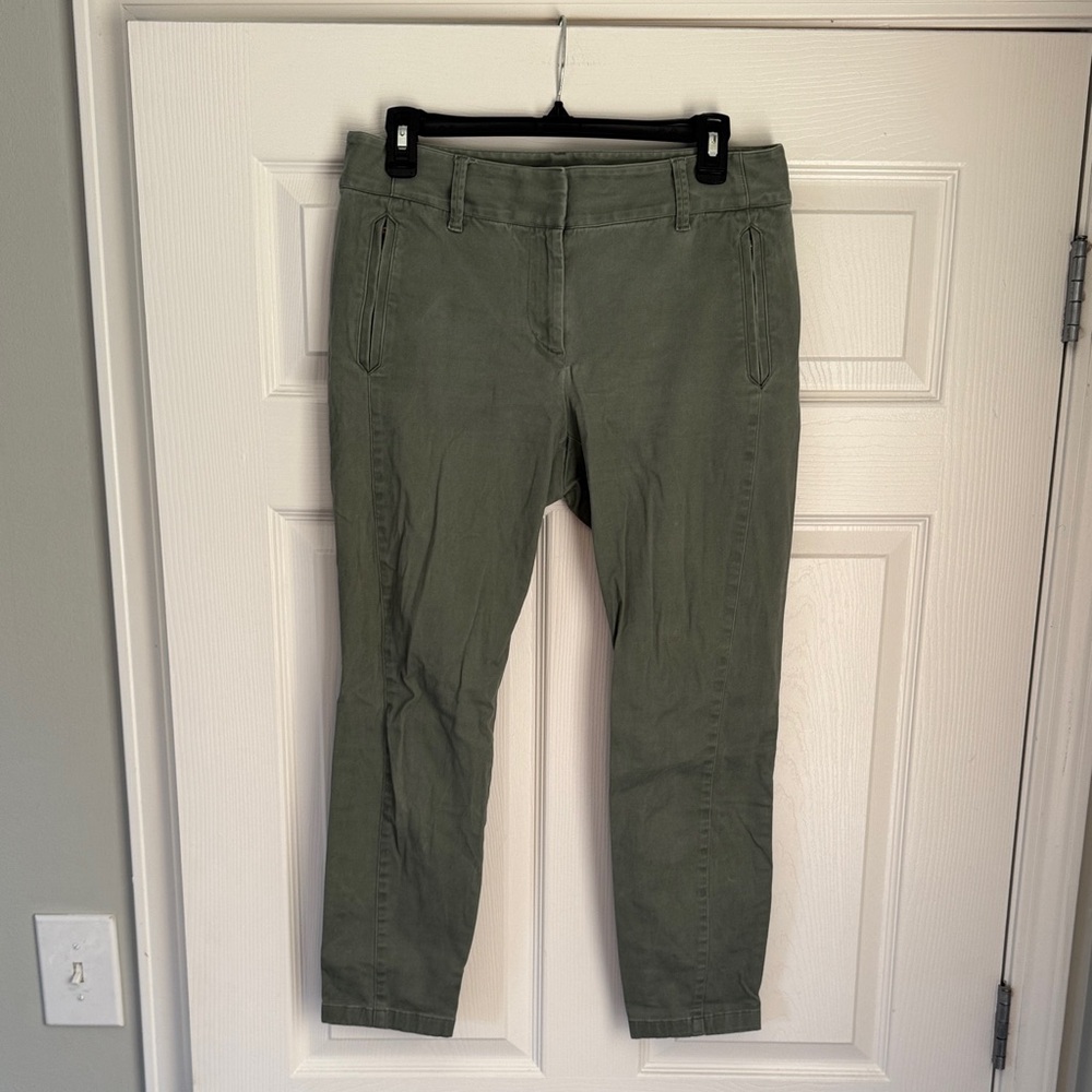 LOFT Modern Skinny Ankle Olive Green Pants